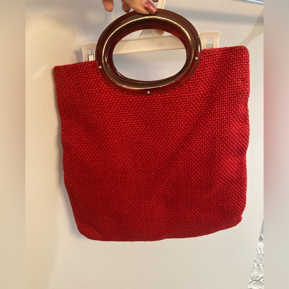 Vintage JR Miami Purse Red woven - Picture 1 of 3